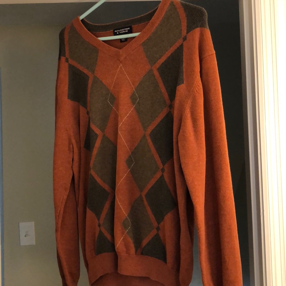Brand New Roundtree & Yorke Orange Sweater